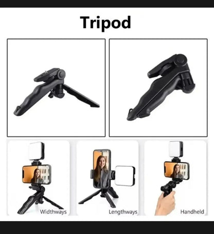 Ay-49 Vlogger Video Making Kits Vlog Microphone Led Fill Light Mini Tripod Mobile Holder with remote Good quality